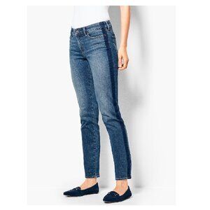 NWOT Talbots Slim Ankle Jeans - Shadow Stripe Size 10P